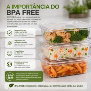 Kit 10 Pote 800 Ml Marmita Transparente Bpa Free Microondas - Imagem 5