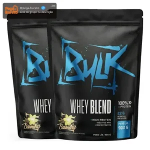 Kit 2x Whey Protein Blend 900g Pó | Bulk Nutrition Sabor Baunilha - Imagem 1