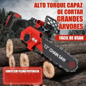 Moto Serra Elétrica 12 Polegadas 2 Baterias 48v Portátil Recarregável Profissional 12p Sem Fio Portátil Potente 2 Correntes - Imagem 5