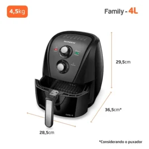 Fritadeira sem óleo air fryer 4L Mondial 1500W AFN-40-BFT - Imagem 8