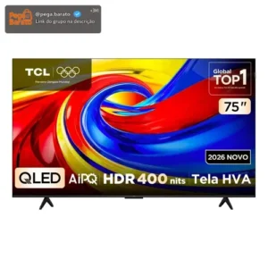 Smart TV TCL 75 Polegadas QLED 4K P7L WiFi Bluetooth Google TV HDR10+ 120 Hz VRR AIPQ 75P7L - Imagem 1