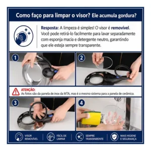 Panela De Pressão Mta Com Visor Grande Antiaderente 4,5 Litr - Imagem 6
