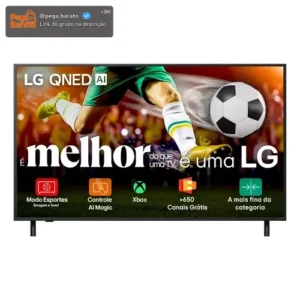 Smart TV LG QNED AI 4K QNED82 86 polegadas 2025 Cores Dinâmicas QNED Processador α7 AI Ger 8 - Imagem 1
