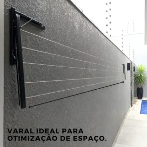 Varal De Parede E Muro Reforçado Suporta Até 90 Kg - Imagem 7