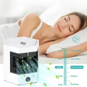Mini Ar Condicionado De Mesa Climatizador Portátil Usb Branco - Imagem 7