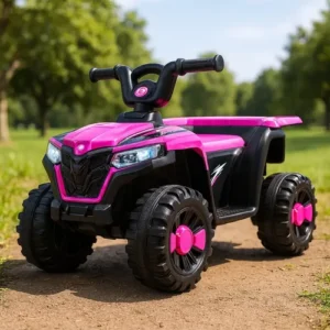 Quadriciclo Com Pedal Elétrico 6v Som E Farol Led Rosa Cor Rosa-pink Voltagem Do Carregador 127/220v - Imagem 5