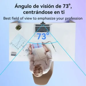 Webcam Emeet C60e 4k 30Fps Uhd 8mp Foco Automático 1080P 60fps Camera Para PC 2 microfon VideoConferencia Preto - Imagem 9