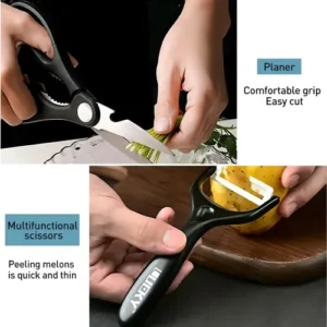 Kit Jogo De Facas Inox Corte Afiado Antiaderente Presente Cor Marrom-escuro - Imagem 7