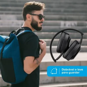 Headphone Bluetooth Bass 300 I2go Até 10h De Bateria Cor Preto - Imagem 3