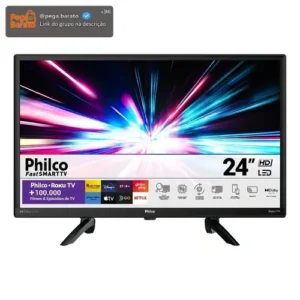 Smart TV de 24" Philco Roku TV PTV24G5YR2CP LED - Preto - Imagem 1