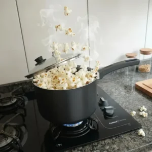 Panela de Pipoca Profissional RL 4L Antiaderente Tampa de Vidro Preto - Imagem 3