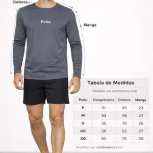 Kit 3 Camiseta Dry Fit Manga Longa Proteção Uv Segunda Pele - Imagem 9