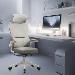 Cadeira Escritório Ergonômica Python Fly Cor Cinza Com Supor - Imagem 2