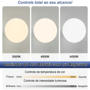 Ventilador De Teto Fansvento Com Luz 30cm Controle Remoto - Imagem 2