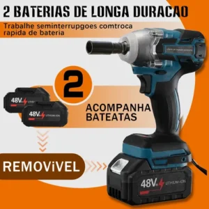 Kit Chave De Impacto 2 Baterias 48v Recarregável Com Maleta - Imagem 7