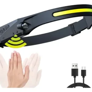 Lanterna de Cabeça LED Recarregável USB para Pesca e Camping com Sensor - Imagem 4