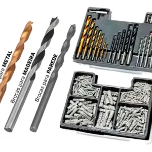 Jogo De Brocas Buchas E Bits Com 300 Peças E Maleta + Kit Chaves Catraca Reversível 40 Peças The Black Tools - Imagem 3