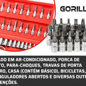 Chave De Impacto 21v Brushless Com Maleta Jogo De 46 Soquete - Imagem 6