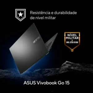 Notebook ASUS Vivobook Go 15 E1504 AMD RYZEN 5 7520U 8GB Ram 256GB SSD Linux KeepOS 15,6” FHD Black E1504FA-NJ731 - Imagem 6