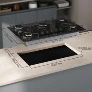 Cooktop Itatiaia Essencial 5 Bocas Preto - Imagem 3