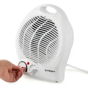Aquecedor Caloventor Elétrico Good&Go GG-AQ01 2000W Portátil Com Termostato Branco - Imagem 3