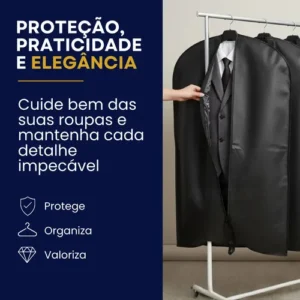 Capa De Terno Impermeavel C Zíper Proteçao Antimofo P Roupas - Imagem 10