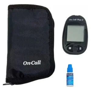 Kit Glicosímetro On Call Plus II Azul Escuro com 100 Tiras e 100 Lancetas - Imagem 13
