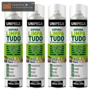 Kit 4 Espuma Limpa Tudo 400ml Couro Sofa Tenis Tapete Bolsa - Imagem 1