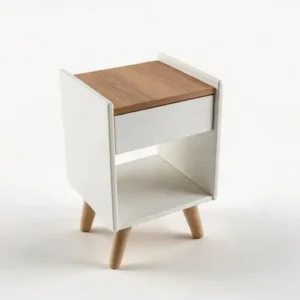 Mesinha De Cabeceira Lateral Retro Luxo Branco Fosco Gaveta - Imagem 9