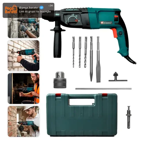 Martelete Rompedor Rotativo 1200w Sds Profissional Knakasaki
