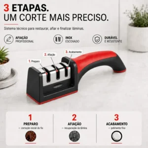 Kit Jogo De Facas Inox Conjunto 9 Peças Cozinha Churrasco Tesoura Descascador Tabua Brinde Aquattro - Imagem 10