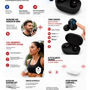 Fone De Ouvido Airdots 2 Xiaomi Redmi Bluetooth 5.0 Preto - Imagem 10