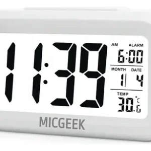 Relógio Digital Mesa Despertador Inteligente Cabeceira Quarto Idoso Com Sensor De Temperatura Micgeek - Imagem 9