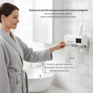 Suporte Porta Escova Dentes Dispenser Pasta - Imagem 4