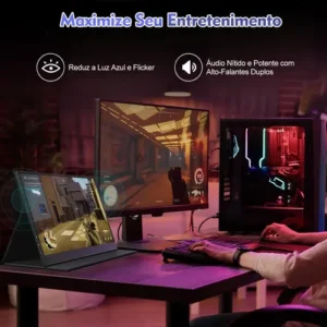 Monitor Gamer Portátil 15.6 1080p Fhd Ips Com Hdmi Usb - Imagem 10
