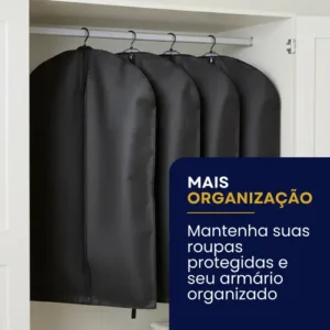 Capa De Terno Impermeavel C Zíper Proteçao Antimofo P Roupas - Imagem 4
