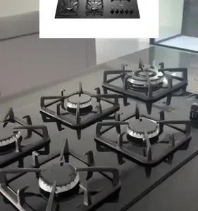 Cooktop 5 Bocas Dako Diplomata com Mesa De Vidro e Tripla Chama e Acendimento Automático A Gás Preto Bivolt - Imagem 2