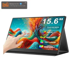 Monitor Portátil Touch 15.6'' Ips Full Hd 60hz Com Alto-falante - Imagem 1