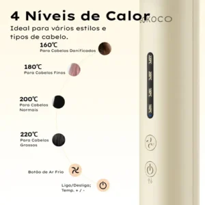 Escova Modeladora De Cabelo Gd049 Gokoco Com Ar Frio - Imagem 6