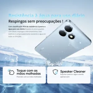 Celular Smartphone Realme Note 80s 128gb 4gb Ram Dual Sim Azul Bateria 6000mah Ultrafino 7,94 Mm Resistência À Poeira E Água Ip54 - Imagem 7