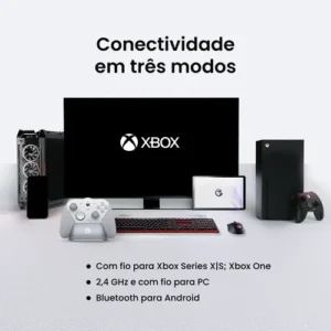 Controle Gamesir G7 Pro Trimodo Para Xbox Series S/x, Xbox One, Pc Windows E Android Com Dock Magnética, Sensor Hall Anti-drift, Botões Personalizáveis, Rgb, Áudio 3.5mm Cor Branco - Imagem 4