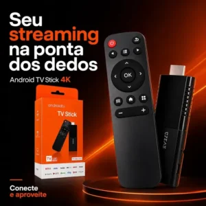 Tv Stick 4k Android Chromecast Smart Hdmi Wifi Ao Vivo Preto Padrão - Imagem 5