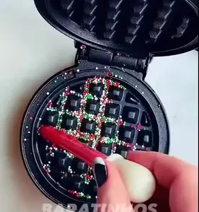Mini Máquina De Fazer Waffle Panqueca Portátil Elétrica 110v - Imagem 16