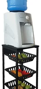 Fruteira de Chão para Cozinha 3 Cestos Deslizantes Estrutura Aço MDP - Imagem 5