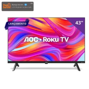 Smart TV 43" FULL HD AOC Roku TV 43S5045/78G HDMI 1 USB Wifi - Imagem 1