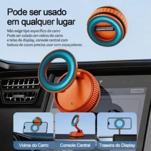 Suporte Celular Carro Magnético Rotativo 360dobrável Ventosa - Imagem 8