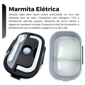 Marmita Elétrica Portátil Carro Trabalho 12/24v - 110/220v - Imagem 4