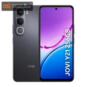 Smartphone Jovi Y21 256GB 8GB RAM (4+4GB RAM expansível) Câmera 50mp Bateria 6500mah - Preto - Imagem 1