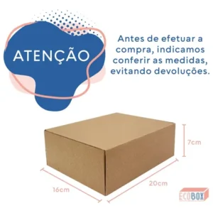 Kit 30 Caixas de Papelão Montável Sedex 20x16x7cm Kraft Resistente - Imagem 8