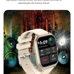 Relógio inteligente smartwatch Bluetooth AIYIN GTS4 Ultra Max masculino e feminino cor Dourado para android ios modos esporte 2.01 51mm Digital Chamada Voz Presente Pulseira para Silicone Assistente - Imagem 6